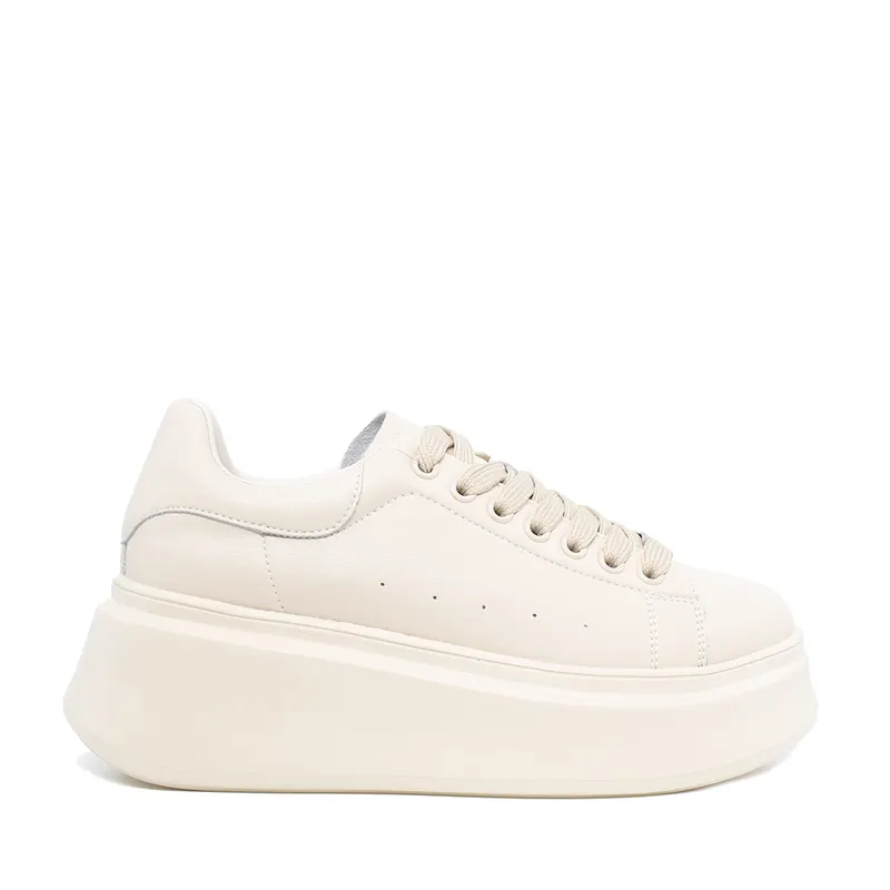 Sneakers femei bej din piele 3742dp002be