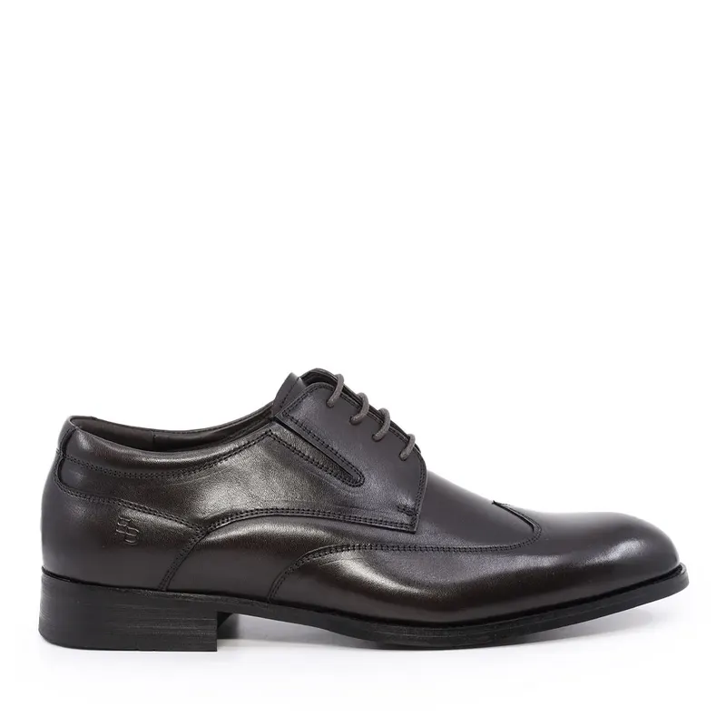 Pantofi derby bărbați Enzo Bertini Premium Collection negri din piele naturală 1090BP1655N