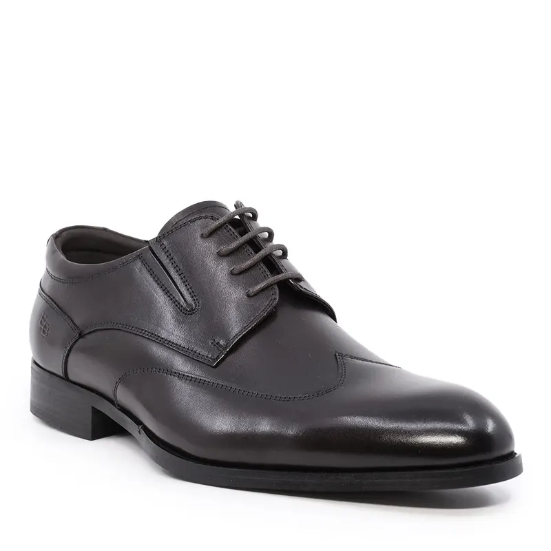 Pantofi derby bărbați Enzo Bertini Premium Collection negri din piele naturală 1090BP1655N — imaginea 2