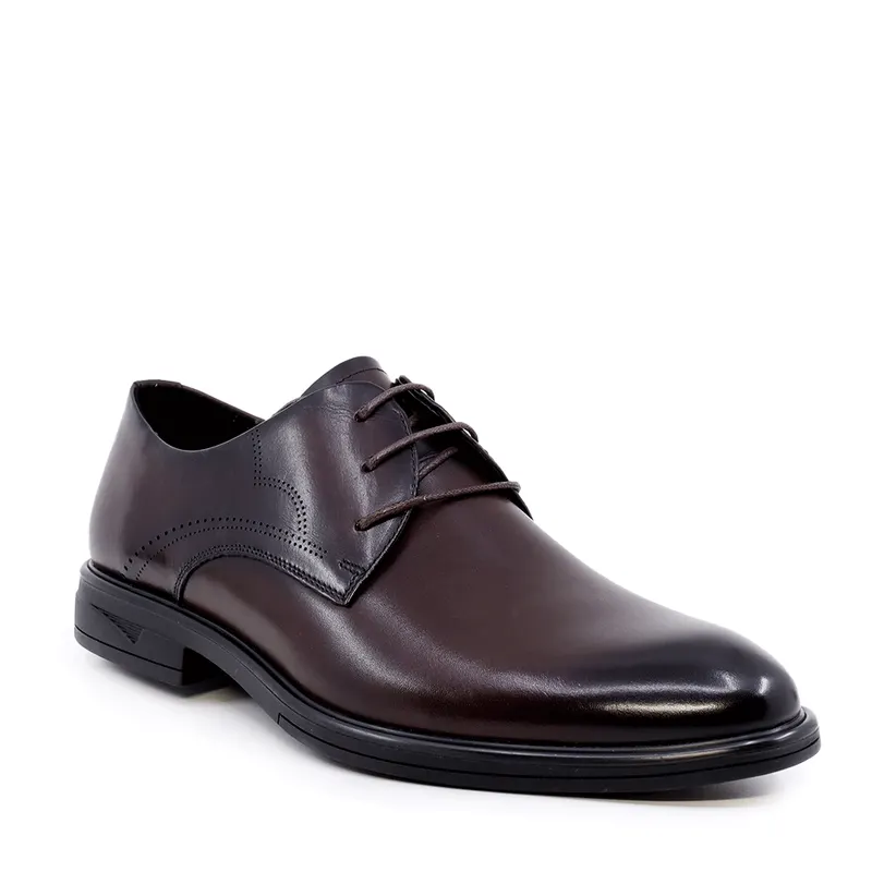 Pantofi derby bărbați Enzo Bertini maro din piele naturală 1421BP1100M — imaginea 2
