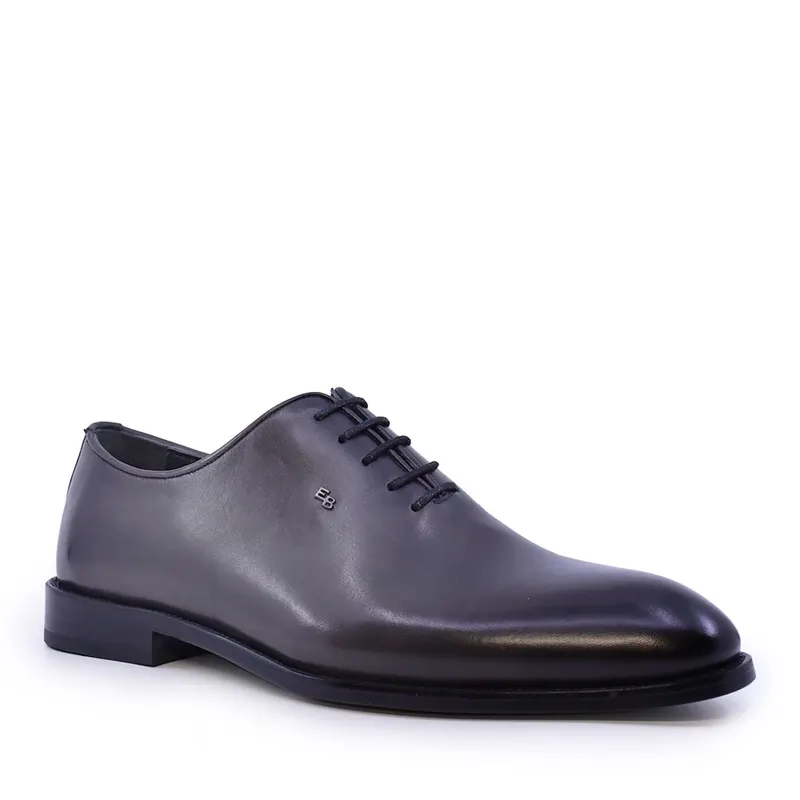 Pantofi oxford bărbați Enzo Bertini Premium Collection gri din piele naturală 3382BP2360GR — imaginea 2