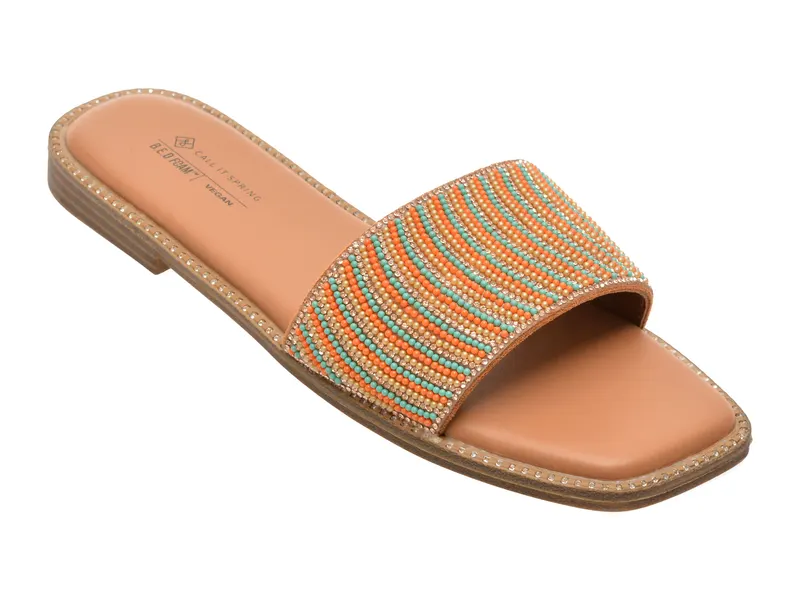 Papuci CALL IT SPRING multicolor, INDIYA 960, din material textil