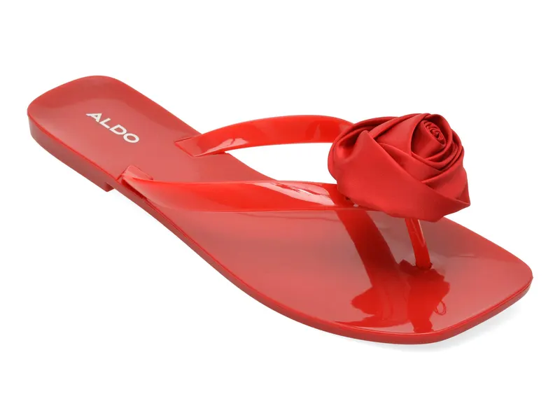 Papuci rosii, EDELINNA 600, din pvc