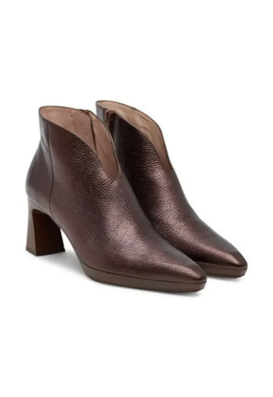 Botine dama - piele naturala - maro