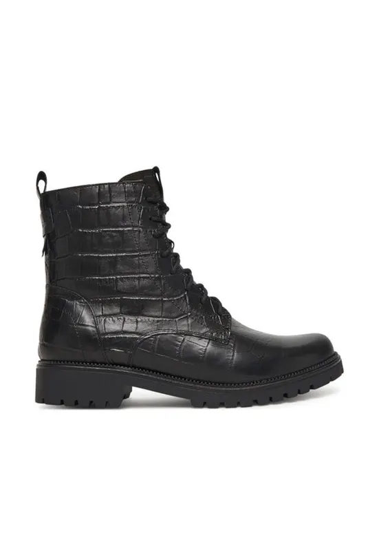 Botine dama piele naturala - negru