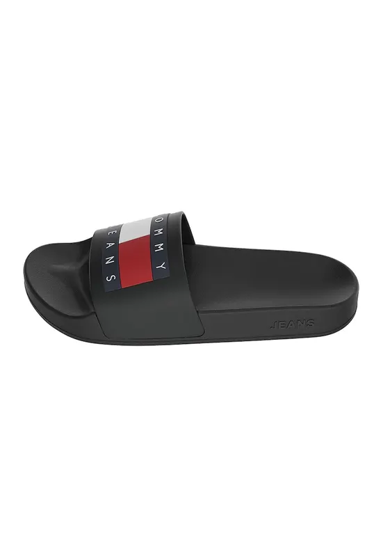 Papuci cu aplicatie logo - Rosu/Alb/Negru