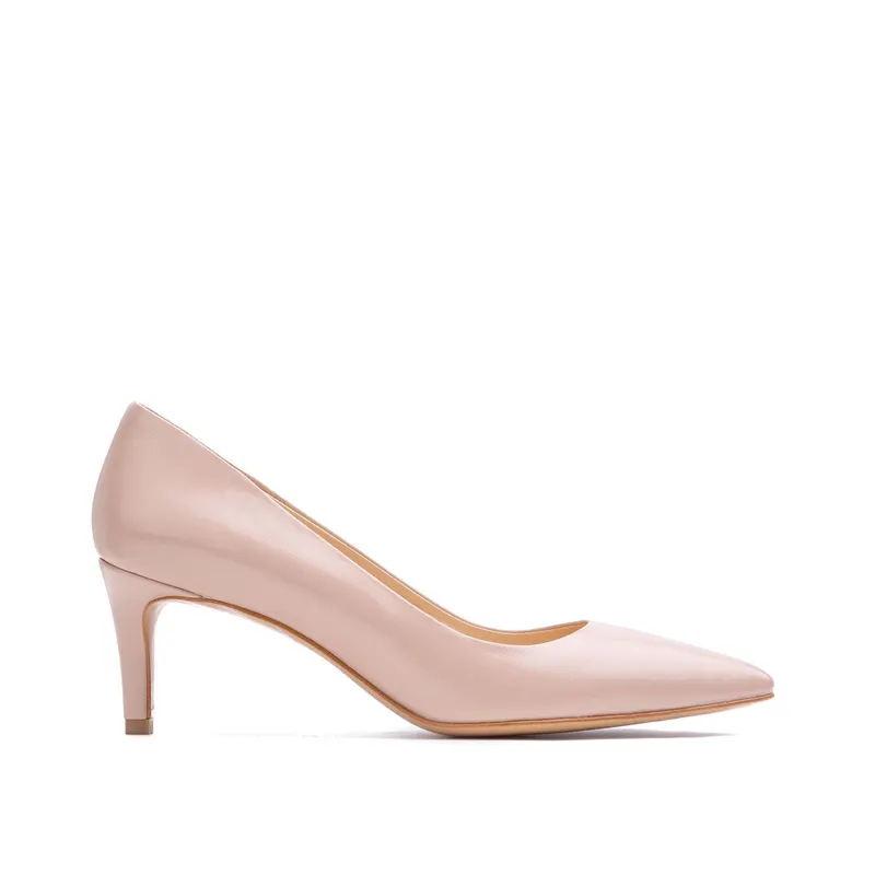 Pantofi Alice Stiletto Piele Naturala, Bej Nude