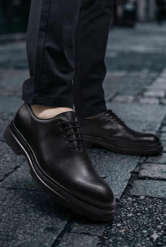 Pantofi Premium din Piele Negri - SYMP BLACK