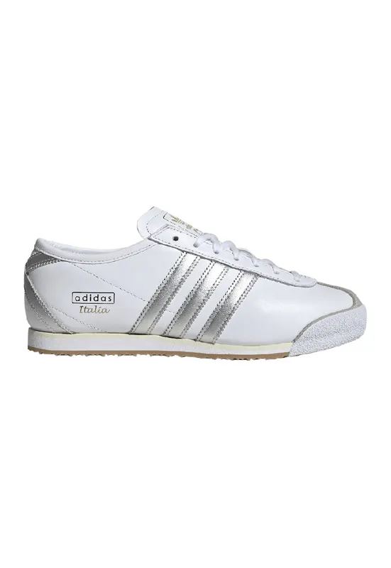 Pantofi sport din piele Italia 70s - Alb/Argintiu