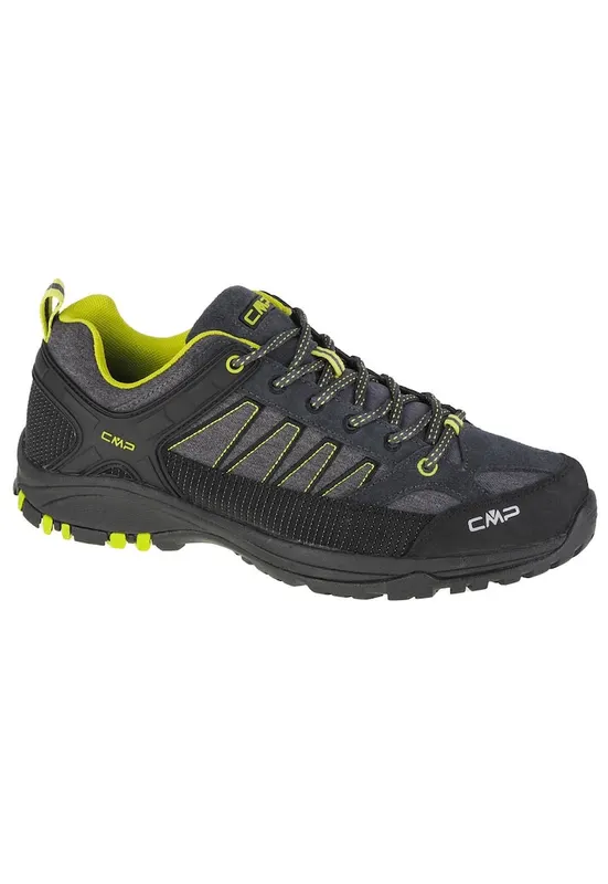 Pantofi de drumetie pentru barbati - Piele & Stofa - Gri - 68785