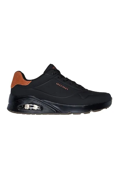 Pantofi sport cu insertii de piele intoarsa Uno-Suited On Air - Negru/Maro scortisoara