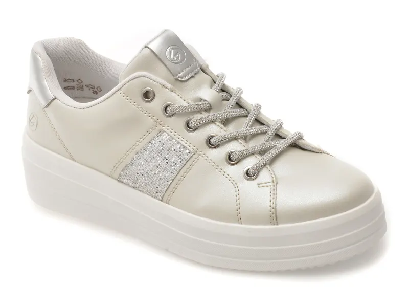 Pantofi sport REMONTE argintii, D1C10, din piele ecologica