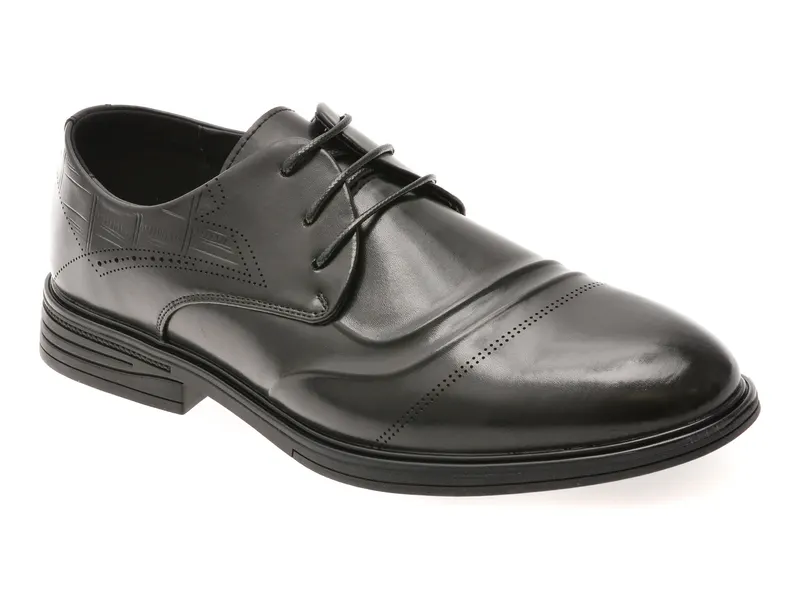 Pantofi eleganti BITE THE BULLET negri, T86192, din piele naturala