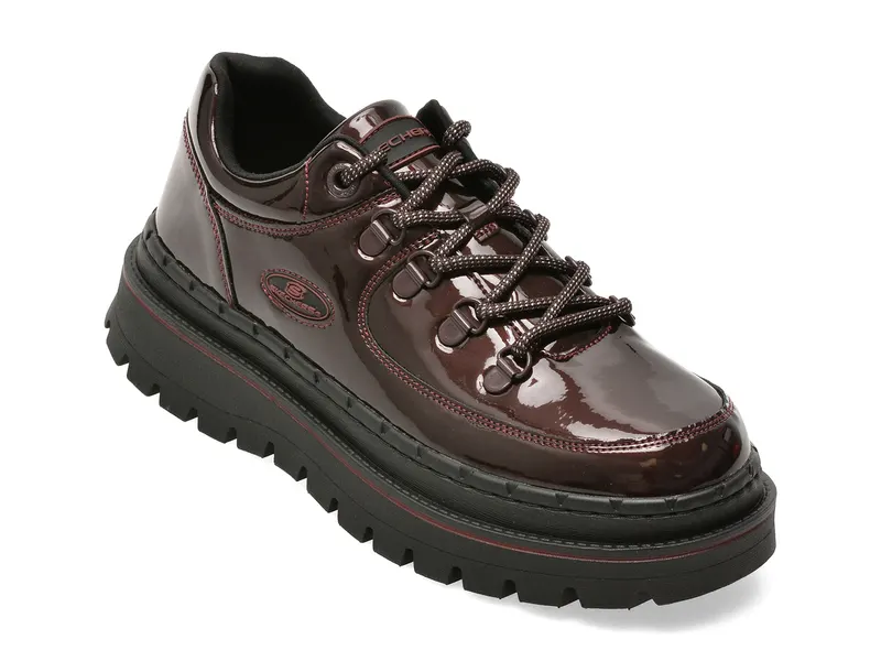 Pantofi SKECHERS visinii, JAMMERS, din piele ecologica lacuita