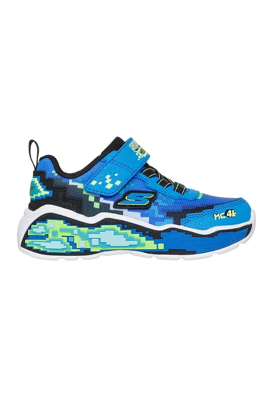 Pantofi sport Mega Scene cu velcro - Albastru royal/Verde deschis