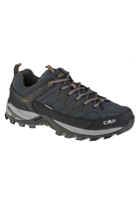 Pantofi trekking - Piele intoarsa sintetica - Gri -
