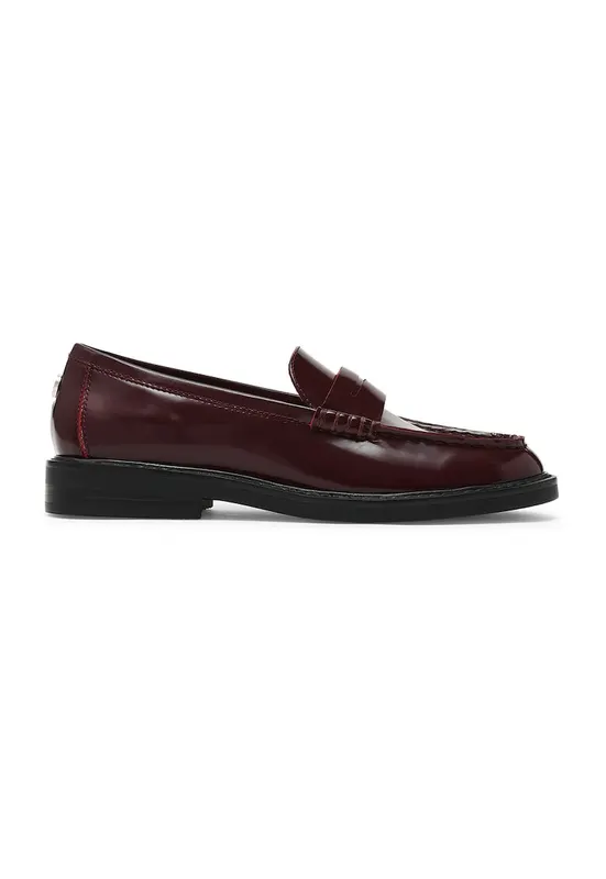 Pantofi loafer de piele Adison - Rosu inchis