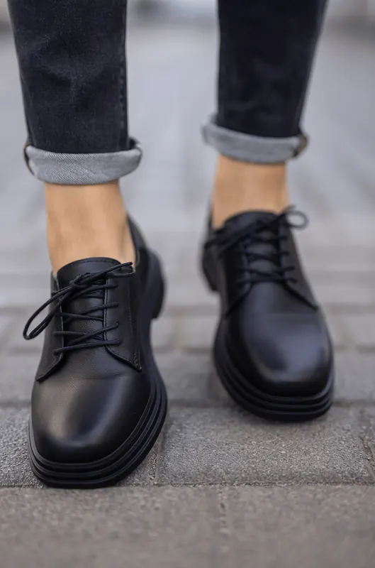 Pantof Casual Dama din Piele Negru - ONY