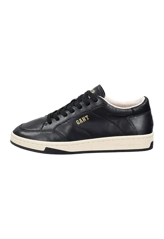 Pantofi sport din piele cu talpa contrastanta Prepus - Negru/Galben pai