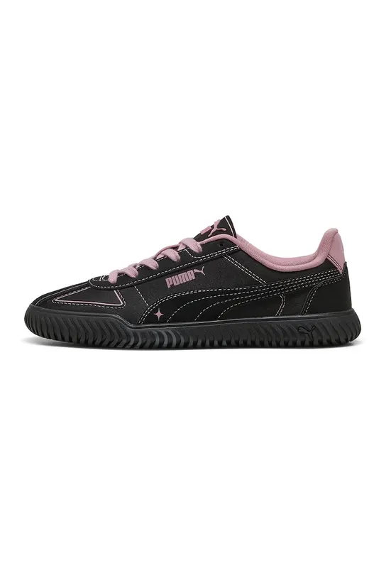 Pantofi sport Club Kayzer de piele ecologica si material textil - Negru/Roz prafuit