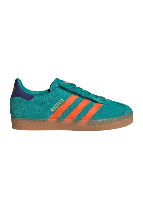 Pantofi sport din piele intoarsa cu model colorblock Gazelle - Portocaliu/Verde persan