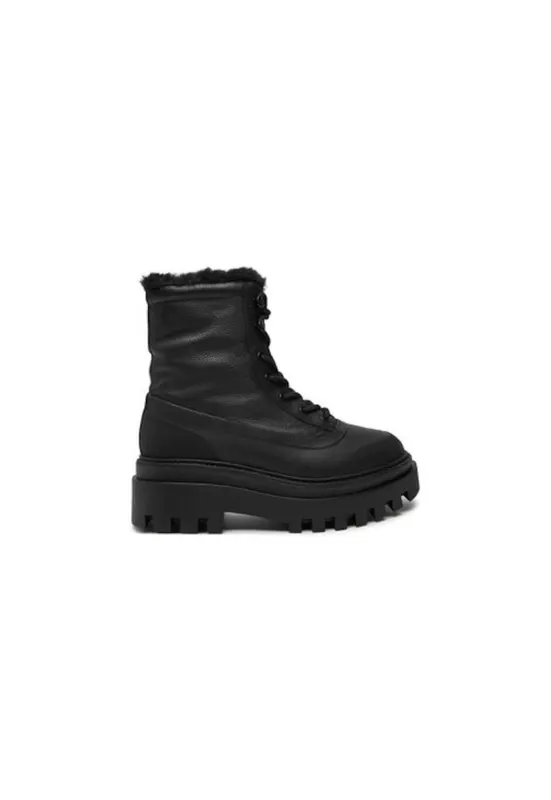 Ghete dama - 304228179 - piele naturala - negru