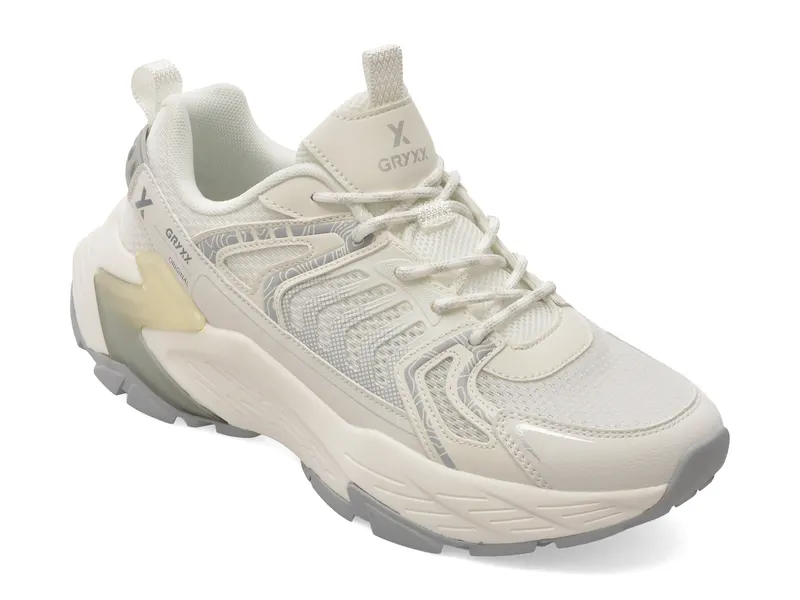 Pantofi sport albi, 152126, din material textil