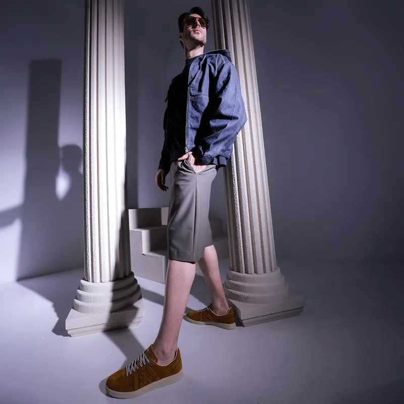Sneakers bărbați Premiata Bonnie portocalii din piele întoarsă 1691BP8034VPO — imaginea 2