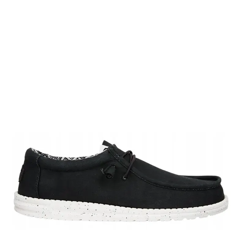 Mocasini ușori bărbați HeyDude Wally Stetch Canvas negri 3091BM40700N