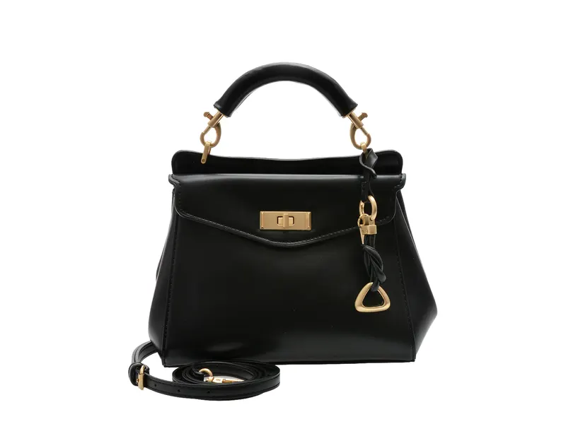 Geanta neagra, KATIEBAG 006, din piele ecologica