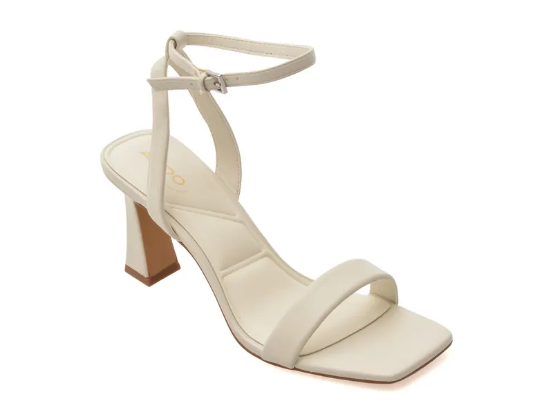 Sandale elegante albe, AUSTORAI 121, din piele ecologica