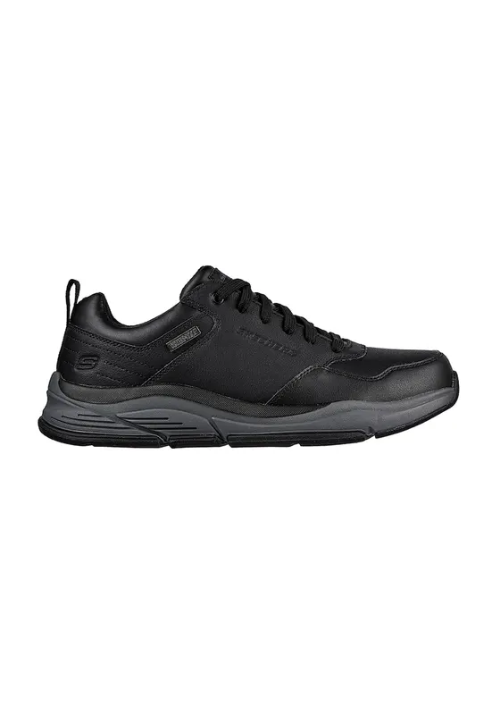 Pantofi sport impermeabili de piele cu insertii de piele ecologica Bengao-Hombre - Negru/Gri inchis