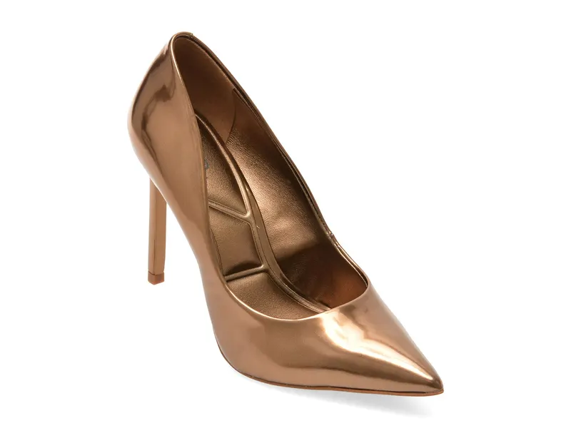 Pantofi eleganti bronz, STESSY 2.0, din piele ecologica