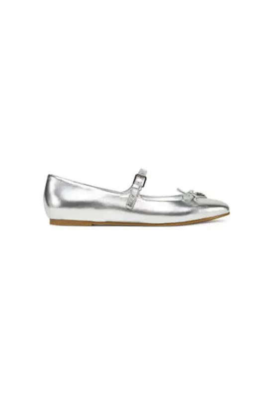 Balerini dama 304882654 - Piele naturala - Argintiu