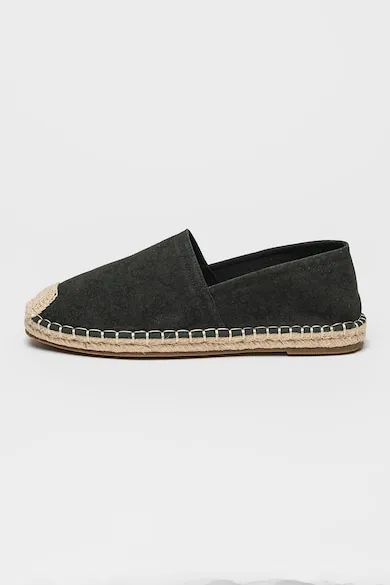 Espadrile de bumbac cu logo - Negru