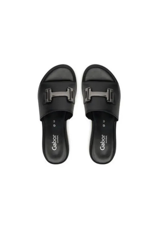 Slapi dama - 62.732.67 - Piele naturala - Negru