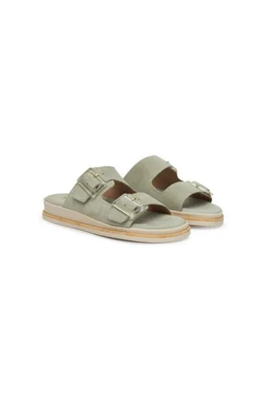 Slapi dama - 1-27207-42 - Piele naturala - Verde