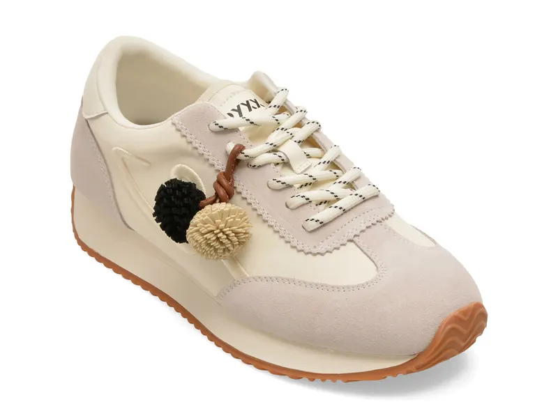 Pantofi sport albi, 258809, din material textil