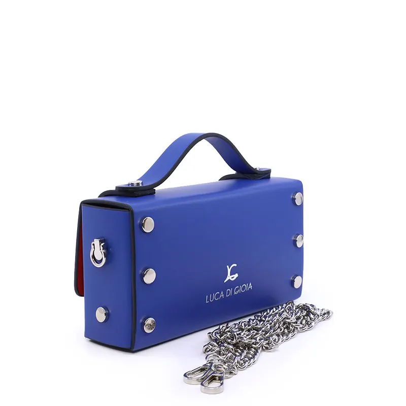 Poșetă mini crossbody femei Luca di Gioia bleumarin din piele 144posp3578bl — imaginea 2