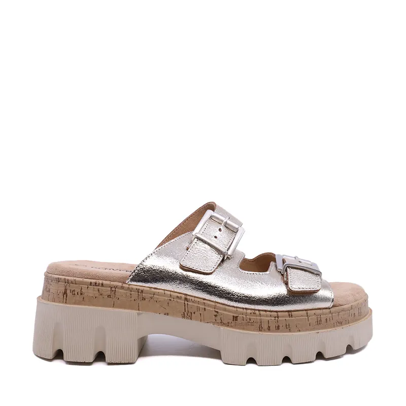 Saboți chunky femei aurii din piele 1937DST424188AU