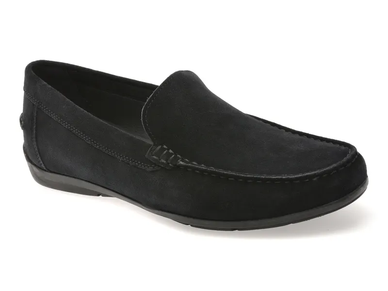 Mocasini GEOX bleumarin, U55Q3A, din piele intoarsa