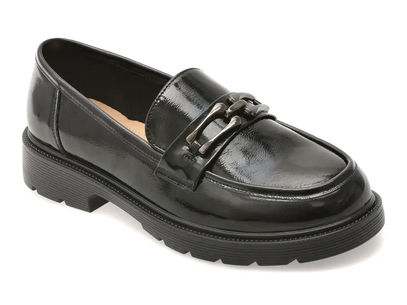 Mocasini EPICA negri, 950, din piele naturala lacuita