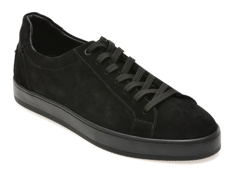 Pantofi sport BITE THE BULLET negri, HRZ019, din piele intoarsa