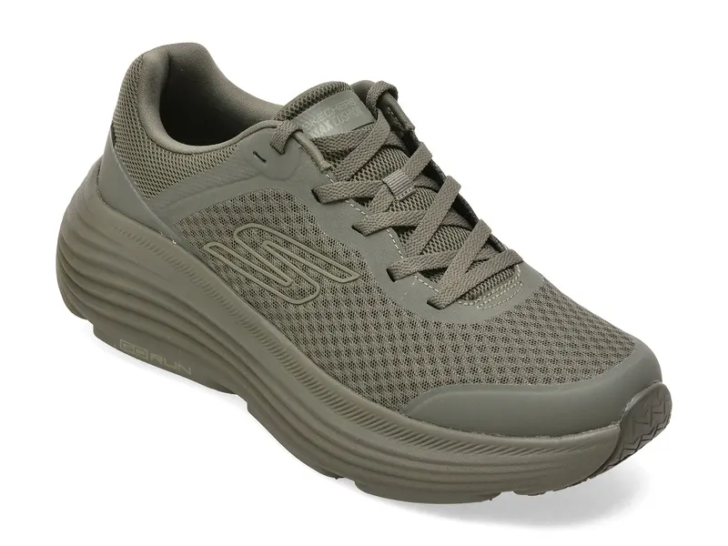 Pantofi sport SKECHERS kaki, MAX CUSHIONING ENDEAVOUR, din material textil