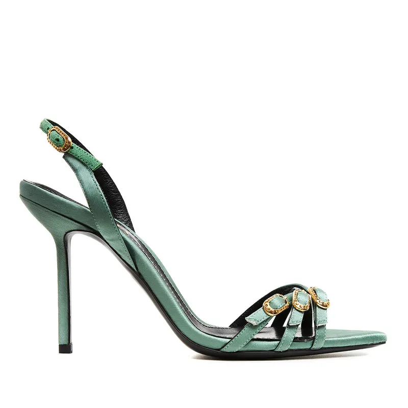 Sandale Yvy Satin, Verde-Mint - Premium Collection