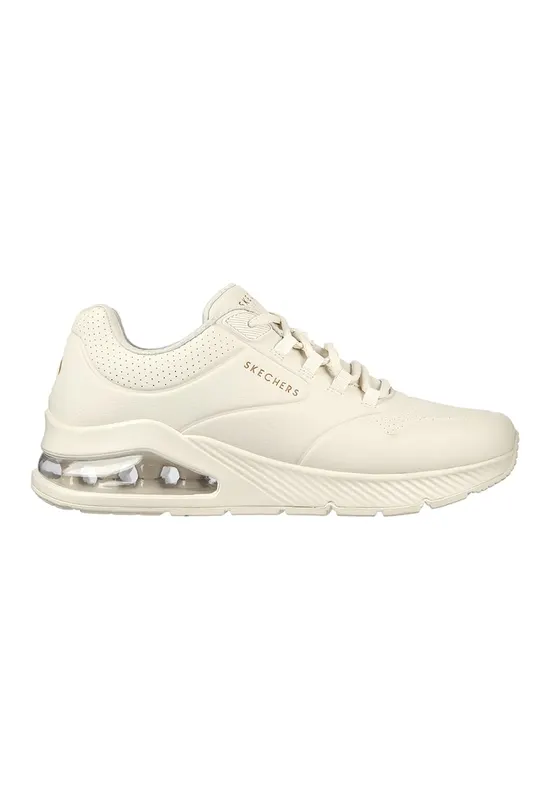 Pantofi sport de piele ecologica UNO 2-Air Around - Alb fildes