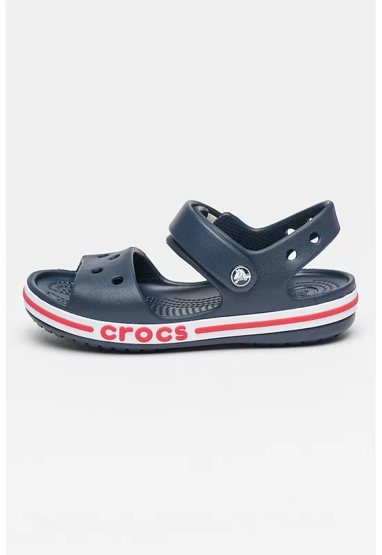 Sandale cu velcro si logo - Bleumarin