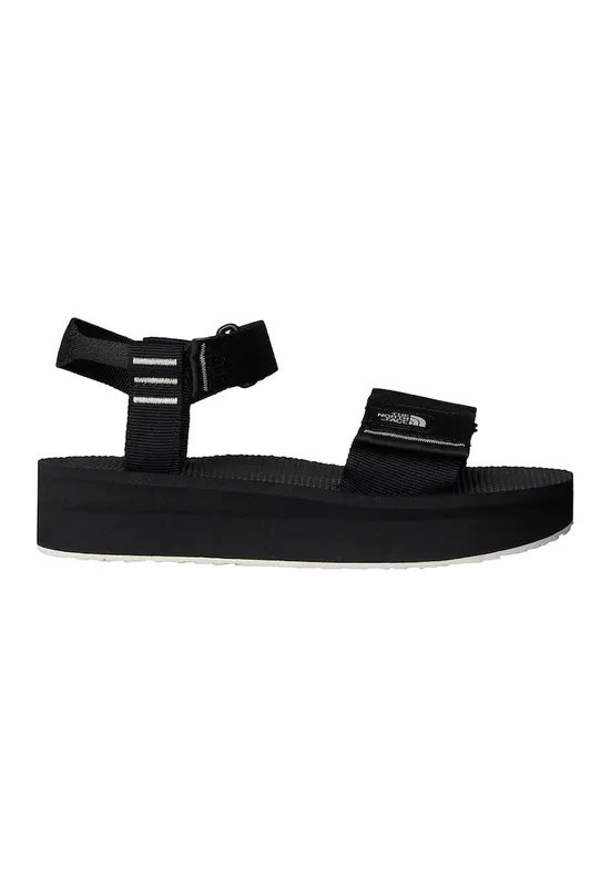 Sandale cu talpa flatform si barete cu inchidere velcro Skeena - Negru