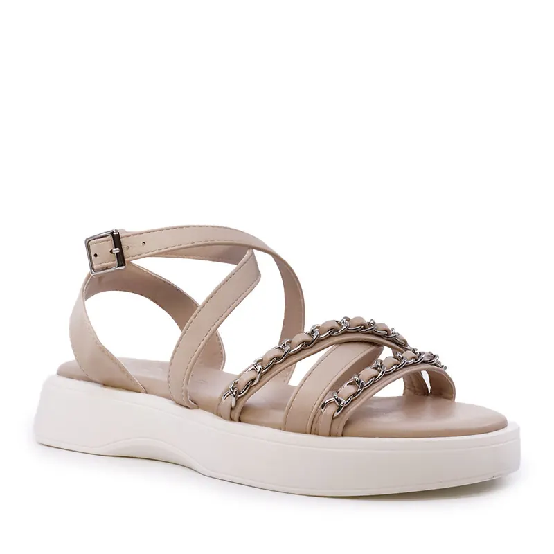 Sandale femei Solo Donna albe cu elemente deco 2549DS9253A — imaginea 2