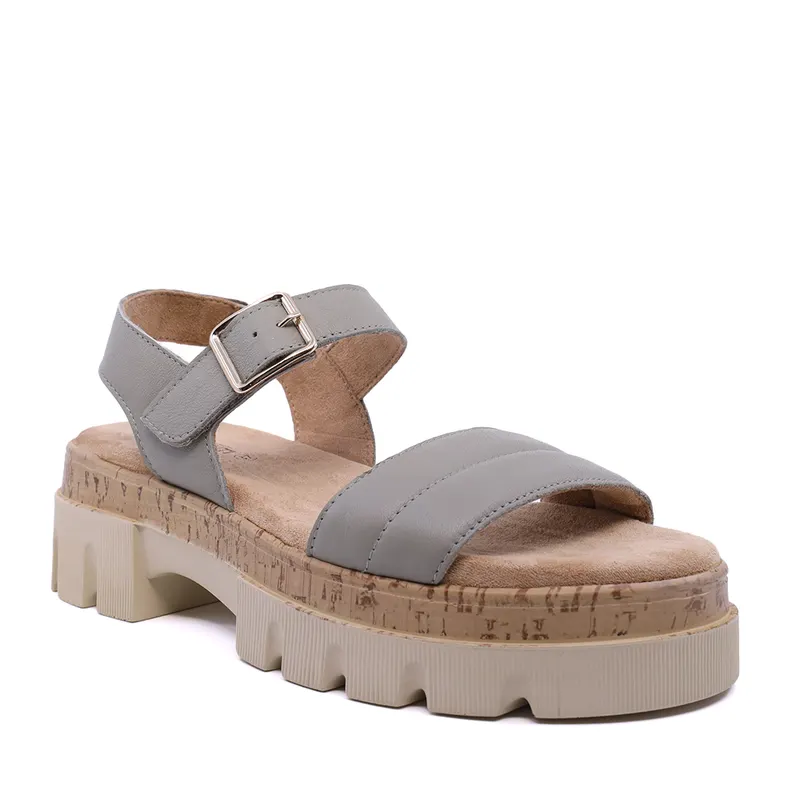 Sandale chunky femei verzi din piele 1937DS4243230V — imaginea 2